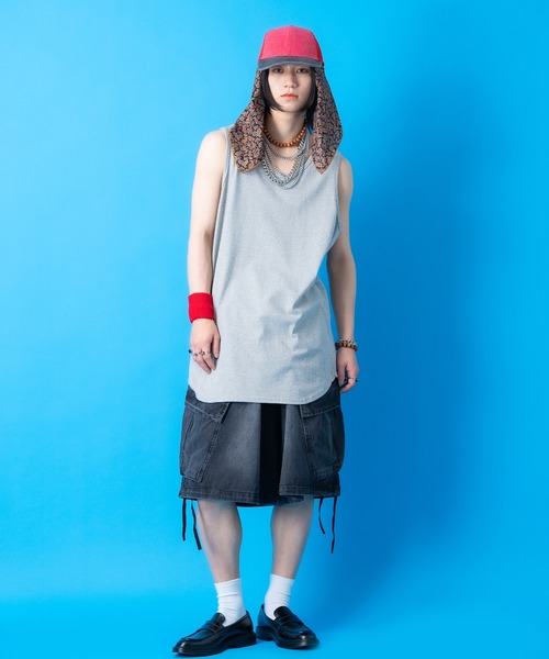 a.p.o.v.(エーピーオービー)の「a.p.o.v. Uネックスーパービッグシルエットコットンタンクトップ(タンクトップ・メンズ・ホワイト/グレー/ブラック・ONESIZE)」の9枚目の写真