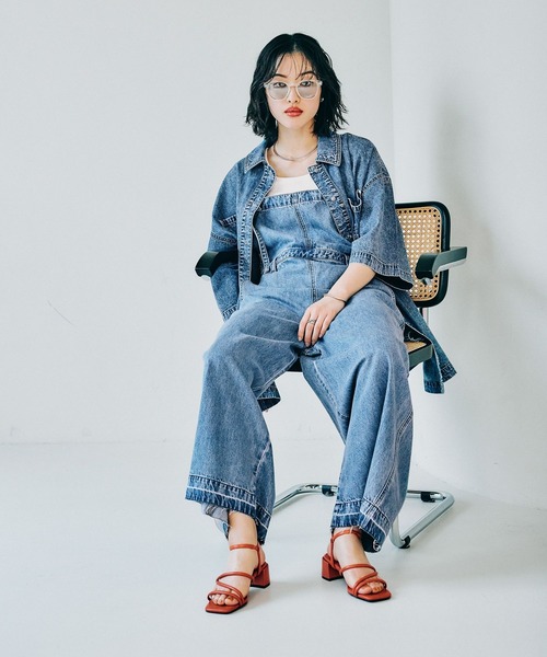 新品未使用　レプシィム　デニムカバーオール LEPSIM｜デニムカバーオール | Rakuten Fashion(楽天
