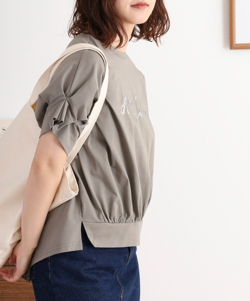 Anna Nicola(アンナニコラ)の「Anna Nicola スパンコールロゴドルマントップス(Tシャツ/カットソー・レディース・オフホワイト/グレー/ネイビー・38)」の20枚目の写真