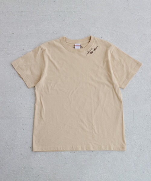 ANGIE(アンジー)の「刺繍 ロゴ Tシャツ (半袖)(Tシャツ/カットソー・レディース・ネイビー/ホワイト/ダークブラウン/ライトベージュ・MEDIUM/LARGE)」の10枚目の写真