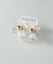 【GOLDY】クリア フラワー ピアス 1240209