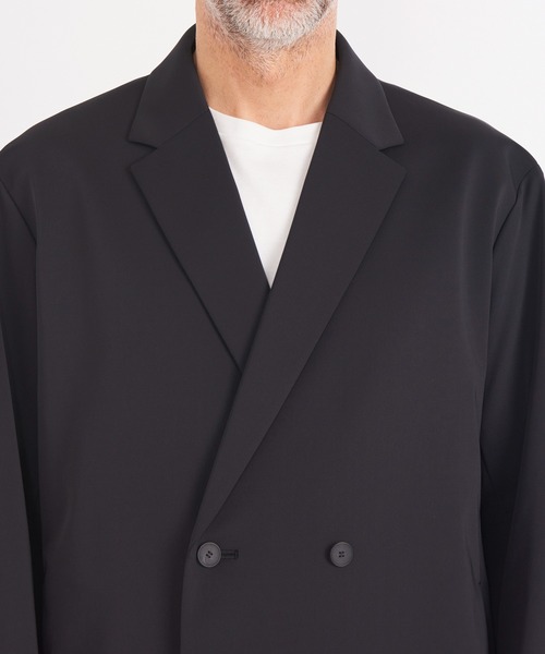 THE TOKYO（ザトウキョウ）の「【THE TOKYO/ザトウキョウ】Light Matte Stretch Jersey Double Jacket（テーラードジャケット・メンズ・ブラック/ダークグリーン・48/46/44）」の9枚目の写真