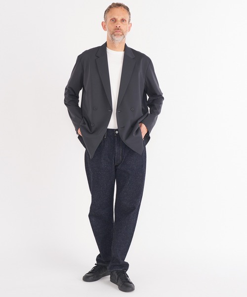 THE TOKYO（ザトウキョウ）の「【THE TOKYO/ザトウキョウ】Light Matte Stretch Jersey Double Jacket（テーラードジャケット・メンズ・ブラック/ダークグリーン・48/46/44）」の15枚目の写真