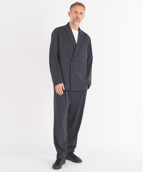 THE TOKYO（ザトウキョウ）の「【THE TOKYO/ザトウキョウ】Light Matte Stretch Jersey Double Jacket（テーラードジャケット・メンズ・ブラック/ダークグリーン・48/46/44）」の16枚目の写真