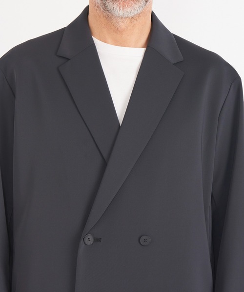 THE TOKYO（ザトウキョウ）の「【THE TOKYO/ザトウキョウ】Light Matte Stretch Jersey Double Jacket（テーラードジャケット・メンズ・ブラック/ダークグリーン・48/46/44）」の21枚目の写真
