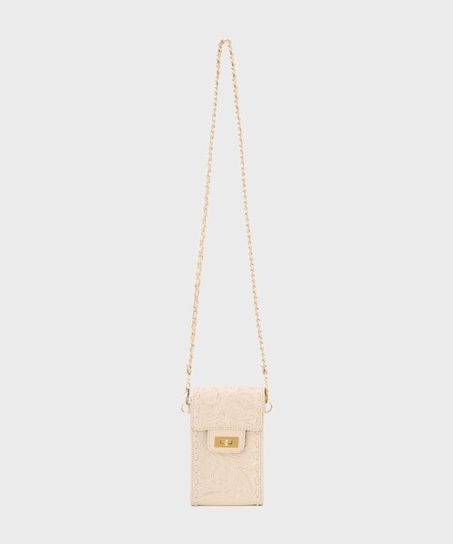 CARVING TRIBES(カービングトライブス)の「ChainMiniBag(ショルダーバッグ・レディース・シルバー/ボルドー/ブラウン系その他/ベージュ系その他/ブラック・FREE)」の3枚目の写真