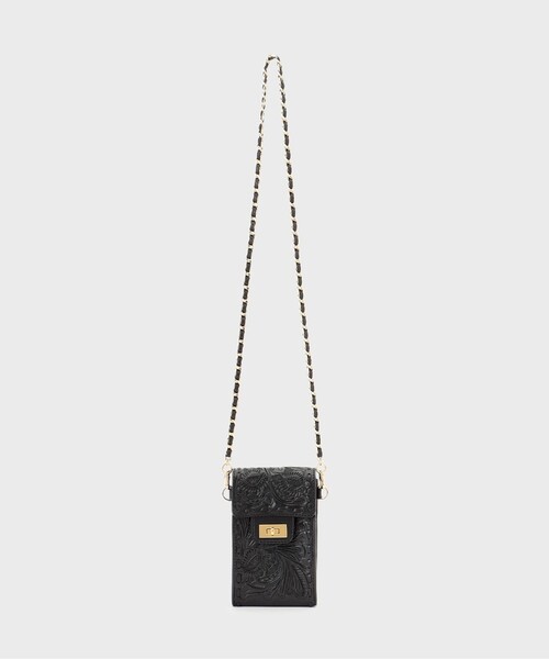 CARVING TRIBES(カービングトライブス)の「ChainMiniBag(ショルダーバッグ・レディース・シルバー/ボルドー/ブラウン系その他/ベージュ系その他/ブラック・FREE)」の2枚目の写真