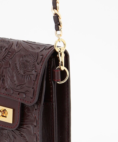 CARVING TRIBES(カービングトライブス)の「ChainMiniBag(ショルダーバッグ・レディース・シルバー/ボルドー/ブラウン系その他/ベージュ系その他/ブラック・FREE)」の12枚目の写真