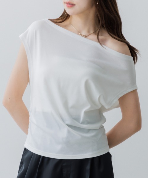one shoulder tops（ワンショルダートップス）（Tシャツ