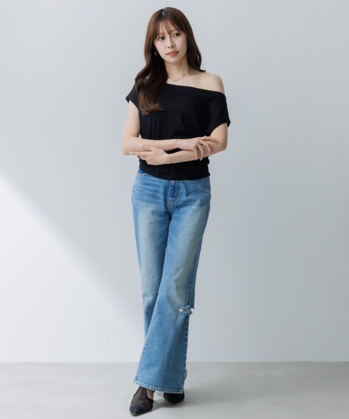 one shoulder tops（ワンショルダートップス）（Tシャツ