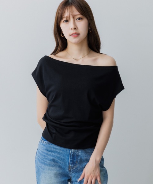 トップス shou one shoulder tops（ワンショルダートップス）（Tシャツ