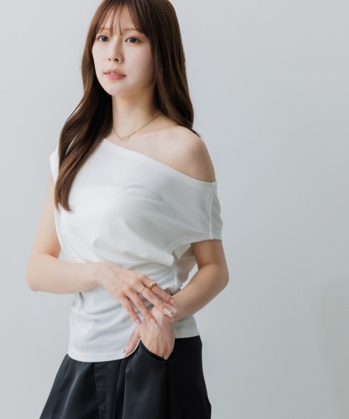 one shoulder tops（ワンショルダートップス）（Tシャツ