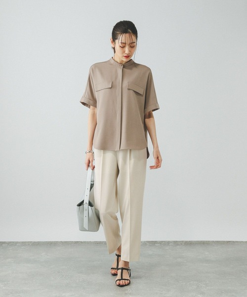 GLOBAL WORK（グローバルワーク）の「ウツクシルエットDRYテーパードパンツ/289056（その他パンツ・レディース・ブルー/ブラック/アイボリー/ライトグレー/ネイビー/モカ/ライトグレー系5・X-SMALL/SMALL/MEDIUM/LARGE/X-LARGE/XX-LARGE）」の13枚目の写真