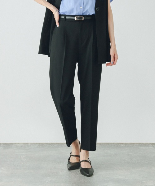 GLOBAL WORK（グローバルワーク）の「ウツクシルエットDRYテーパードパンツ/289056（その他パンツ・レディース・ブルー/ブラック/アイボリー/ライトグレー/ネイビー/モカ/ライトグレー系5・X-SMALL/SMALL/MEDIUM/LARGE/X-LARGE/XX-LARGE）」の19枚目の写真