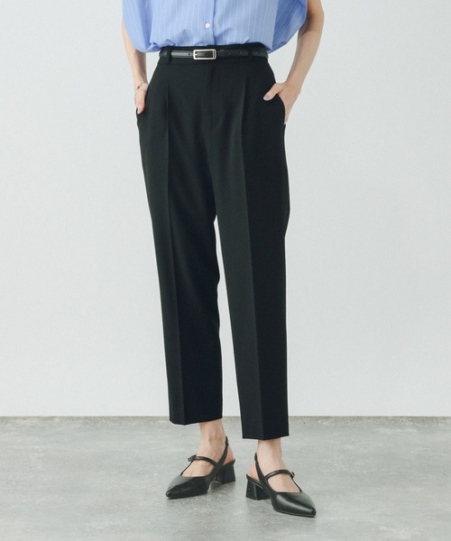 GLOBAL WORK（グローバルワーク）の「ウツクシルエットDRYテーパードパンツ/289056（その他パンツ・レディース・ブルー/ブラック/アイボリー/ライトグレー/ネイビー/モカ/ライトグレー系5・X-SMALL/SMALL/MEDIUM/LARGE/X-LARGE/XX-LARGE）」の20枚目の写真