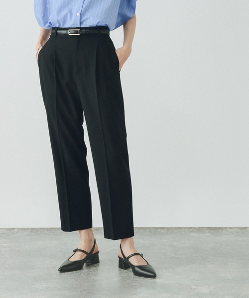 GLOBAL WORK（グローバルワーク）の「ウツクシルエットDRYテーパードパンツ/289056（その他パンツ・レディース・ブルー/ブラック/アイボリー/ライトグレー/ネイビー/モカ/ライトグレー系5・X-SMALL/SMALL/MEDIUM/LARGE/X-LARGE/XX-LARGE）」の21枚目の写真