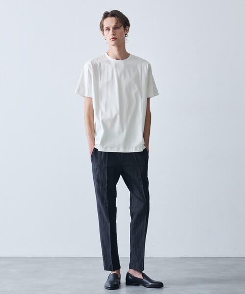 5351 POUR LES HOMMES（ゴーサンゴーイチプールオム）の「ハーフレイヤード 半袖 Tシャツ（Tシャツ/カットソー・メンズ・ホワイト/チャコールグレー・50/48/46/44）」の8枚目の写真