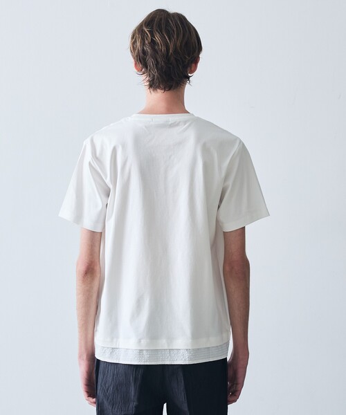 5351 POUR LES HOMMES（ゴーサンゴーイチプールオム）の「ハーフレイヤード 半袖 Tシャツ（Tシャツ/カットソー・メンズ・ホワイト/チャコールグレー・50/48/46/44）」の10枚目の写真