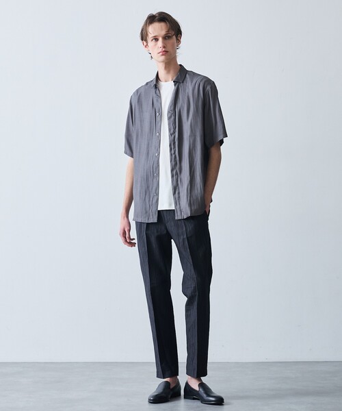 5351 POUR LES HOMMES（ゴーサンゴーイチプールオム）の「ハーフレイヤード 半袖 Tシャツ（Tシャツ/カットソー・メンズ・ホワイト/チャコールグレー・50/48/46/44）」の16枚目の写真