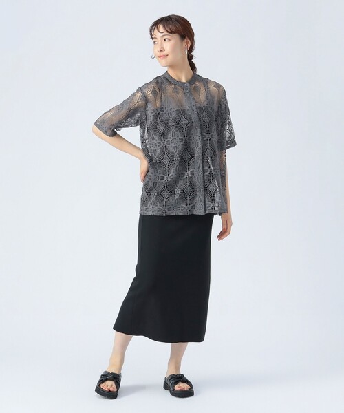 BEAMS HEART（ビームスハート）の「レース ブラウス（シャツ/ブラウス・レディース・ホワイト系その他5/チャコールグレー/オレンジ・FREE）」の12枚目の写真