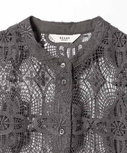 BEAMS HEART（ビームスハート）の「レース ブラウス（シャツ/ブラウス・レディース・ホワイト系その他5/チャコールグレー/オレンジ・FREE）」の19枚目の写真