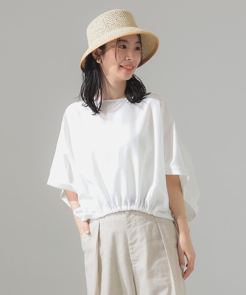 美品 デミルクス ビームス 2,2万円 ボウタイブラウス ホワイト D303