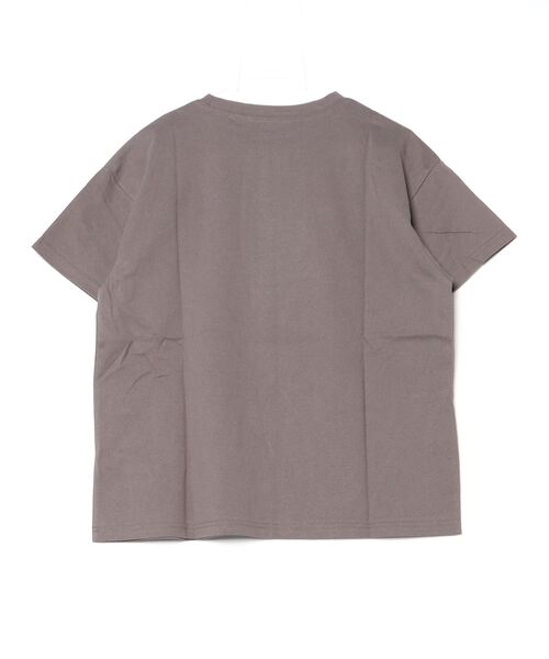 Per sist ence(パーシエンス)の「綿100スクエアプリント箔Tシャツ(Tシャツ/カットソー・レディース・オフホワイト/チャコールグレー/ブラウン・ONE SIZE)」の4枚目の写真