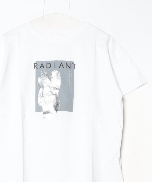 Per sist ence(パーシエンス)の「綿100スクエアプリント箔Tシャツ(Tシャツ/カットソー・レディース・オフホワイト/チャコールグレー/ブラウン・ONE SIZE)」の16枚目の写真