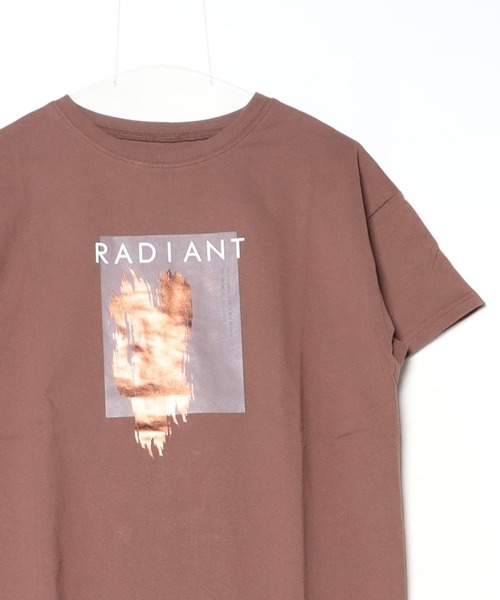 Per sist ence(パーシエンス)の「綿100スクエアプリント箔Tシャツ(Tシャツ/カットソー・レディース・オフホワイト/チャコールグレー/ブラウン・ONE SIZE)」の17枚目の写真