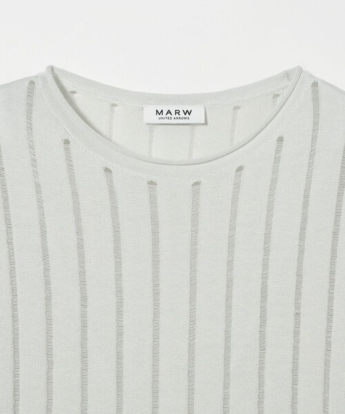 セール】＜MARW UNITED ARROWS＞シアー ストライプ ニット