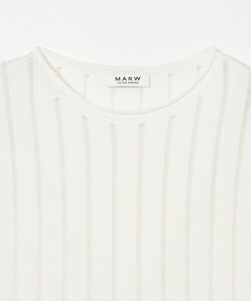 セール】＜MARW UNITED ARROWS＞シアー ストライプ ニット