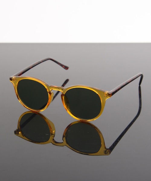 Revo.（レボ）の「ボストン型 フラットレンズ サングラス カラーレンズ クリアフレーム UVカット（サングラス・レディース・ブラウン/アイボリー/ブラック/ブラック×グリーン/ブラック×ブルー/ブラック×ピンク/クリアイエロー/ブラック×グレー・FREE）」の8枚目の写真