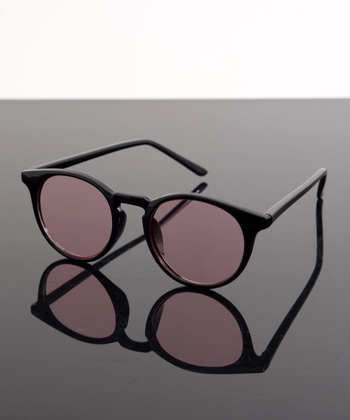 Revo.（レボ）の「ボストン型 フラットレンズ サングラス カラーレンズ クリアフレーム UVカット（サングラス・レディース・ブラウン/アイボリー/ブラック/ブラック×グリーン/ブラック×ブルー/ブラック×ピンク/クリアイエロー/ブラック×グレー・FREE）」の6枚目の写真