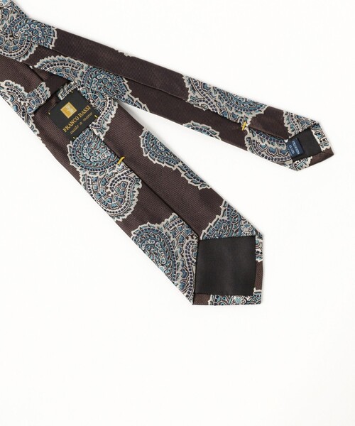 BEAMS F(ビームスエフ)の「FRANCO BASSI / シルク ペイズリー ネクタイ(ネクタイ・メンズ・ネイビー/ブラウン・ONE SIZE)」の3枚目の写真