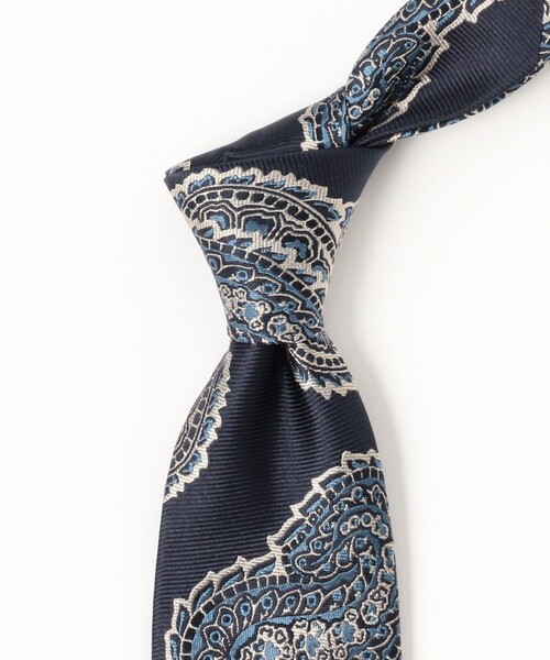 BEAMS F(ビームスエフ)の「FRANCO BASSI / シルク ペイズリー ネクタイ(ネクタイ・メンズ・ネイビー/ブラウン・ONE SIZE)」の8枚目の写真