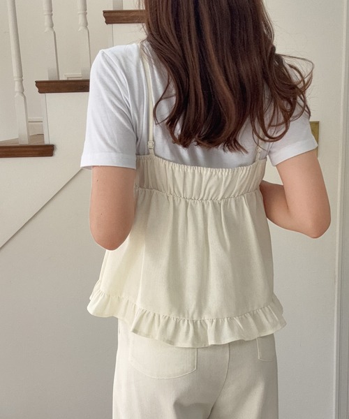 LAUIR（ラウアー）の「リネン混フリルビスチェ+ワイドパンツセット[高身長サイズMT/低身長サイズS有り]（セットアップ・レディース・グレー/ブラック/アイボリー・SMALL/MEDIUM/LARGE/MT）」の19枚目の写真