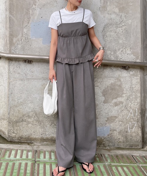 ♦︎ サプライズ美ミーチェ　ソフトジャケット　フリル　ネイビー　Lサイズ SLY | LAYERD MANNISH ワンピース (ワンピース(ミニ・ミディアム