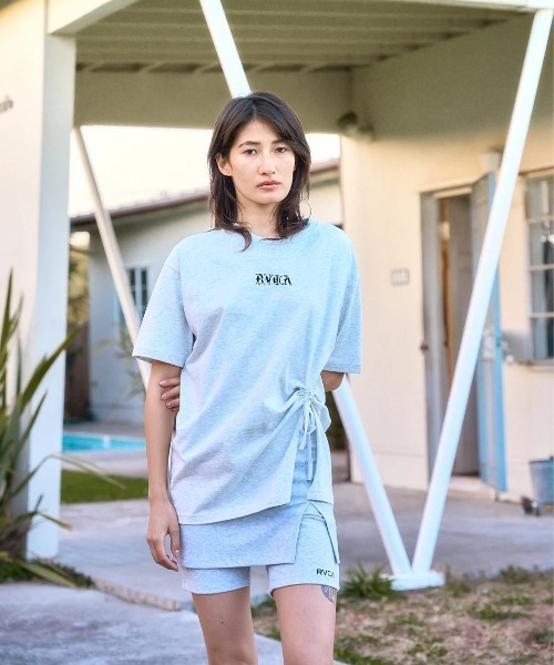 RVCA レディース RIB SKORT ショートパンツ 【2025年夏モデル】/ルーカウエストゴムリブ素材ストレッチスコート