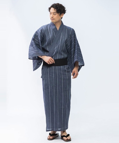 セール】浴衣 5点セット しじら織り 帯 扇子 下駄 巾着（浴衣