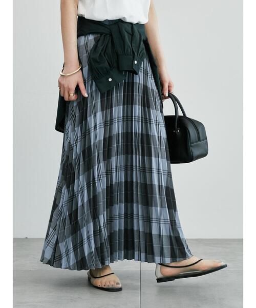 Lugnoncure（ルノンキュール）の「【選べる着丈】無地/柄アソートプリーツスカート（スカート・レディース・ブラウン/ブラック/チャコールグレー/グレー・ﾌﾘｰ(M)/ﾌﾘｰ(L)）」の3枚目の写真