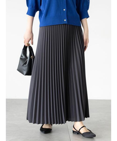 Lugnoncure（ルノンキュール）の「【選べる着丈】無地/柄アソートプリーツスカート（スカート・レディース・ブラウン/ブラック/チャコールグレー/グレー・ﾌﾘｰ(M)/ﾌﾘｰ(L)）」の2枚目の写真