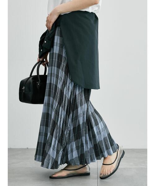 Lugnoncure（ルノンキュール）の「【選べる着丈】無地/柄アソートプリーツスカート（スカート・レディース・ブラウン/ブラック/チャコールグレー/グレー・ﾌﾘｰ(M)/ﾌﾘｰ(L)）」の10枚目の写真