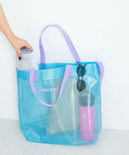 URBAN RESEARCH Sonny Label（アーバンリサーチサニーレーベル）の「ビッグプールバッグ（トートバッグ・レディース・ホワイト/ブラック/ブルー・ONE）」の11枚目の写真