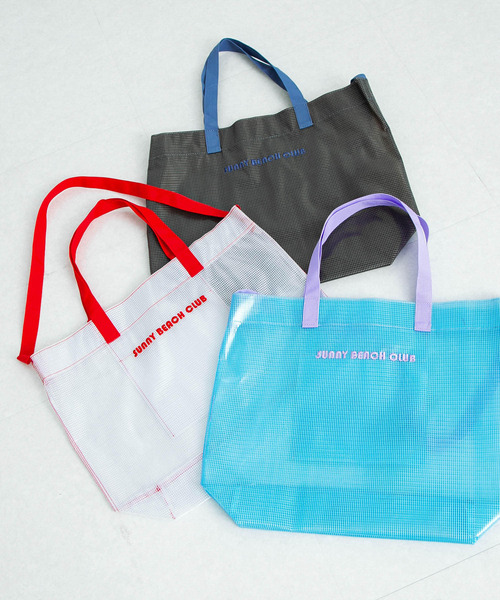 URBAN RESEARCH Sonny Label（アーバンリサーチサニーレーベル）の「ビッグプールバッグ（トートバッグ・レディース・ホワイト/ブラック/ブルー・ONE）」の14枚目の写真