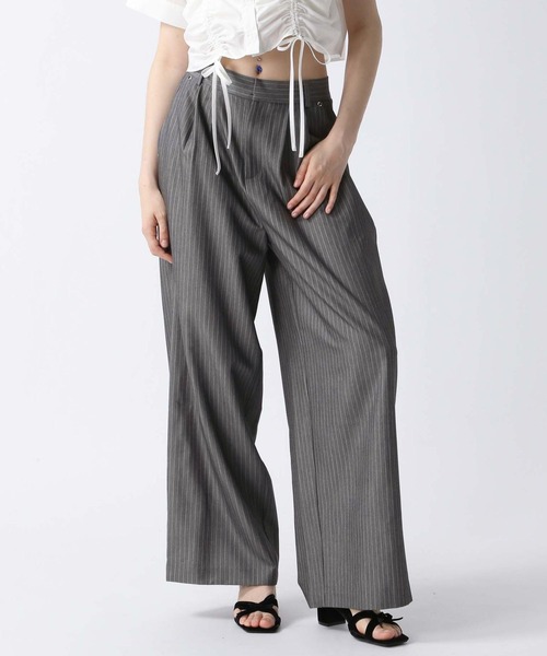 【 完売品 】 WISHFOREVER ストライプ スラックス m87829003542_1.jpg?1753017982