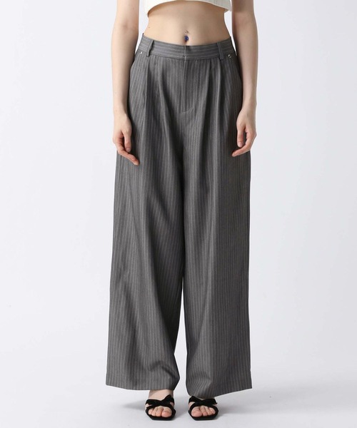 FOREVER 21（フォーエバー トゥエンティーワン）の「【2025SS】ストライプスラックス（スラックス・レディース・ネイビー/グレー・MEDIUM/SMALL）」の10枚目の写真