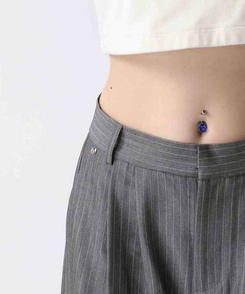 FOREVER 21（フォーエバー トゥエンティーワン）の「【2025SS】ストライプスラックス（スラックス・レディース・ネイビー/グレー・MEDIUM/SMALL）」の13枚目の写真