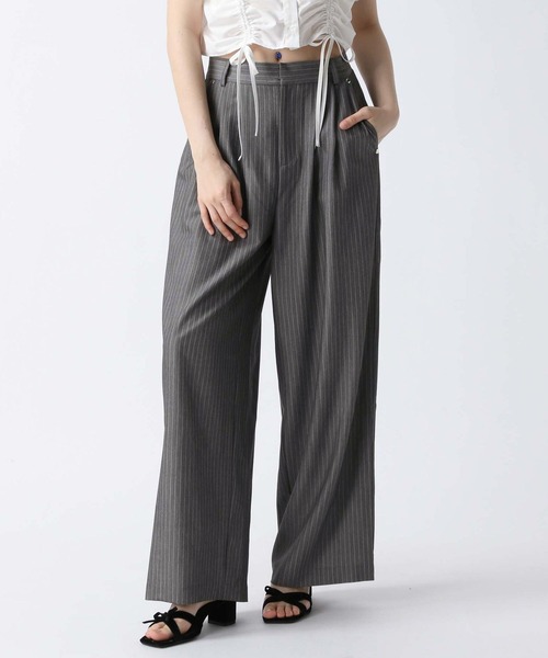 FOREVER 21（フォーエバー トゥエンティーワン）の「【2025SS】ストライプスラックス（スラックス・レディース・ネイビー/グレー・MEDIUM/SMALL）」の22枚目の写真