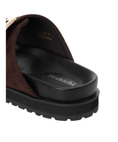 Te chichi（テチチ）の「ビジューベルトフットベットサンダル（サンダル・レディース・ブラック/ダークブラウン・37/38）」の11枚目の写真