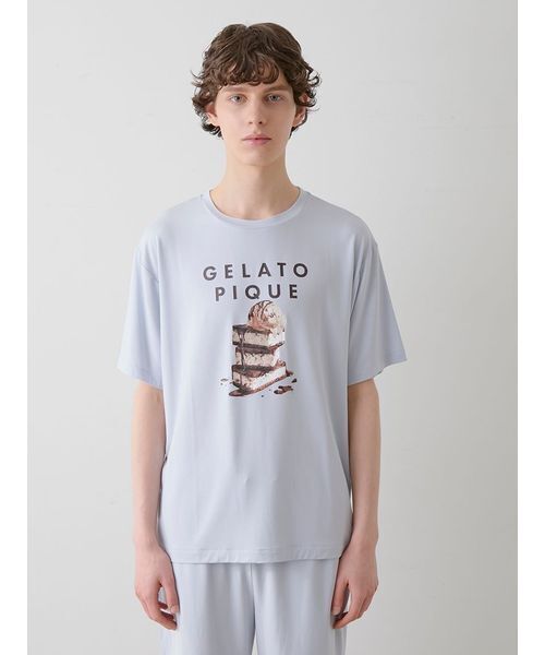 【HOMME】COOLレーヨンロゴTシャツ&ハーフパンツ HOMME】【接触冷感】クールレーヨンロゴTシャツ＆ハーフパンツ